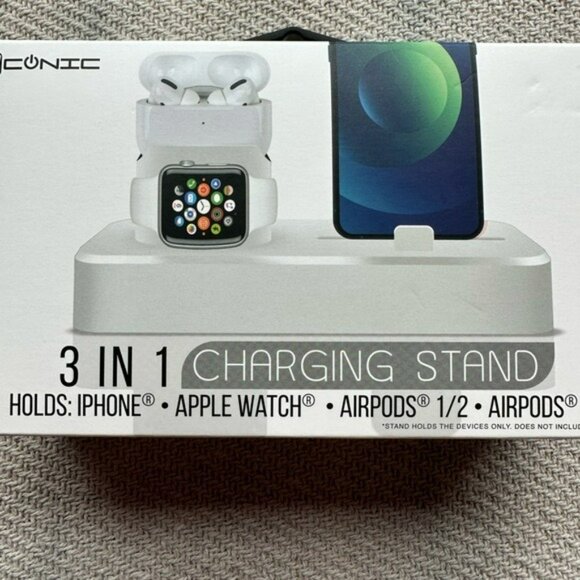 NEW 3 in 1 Charging Stand for Phone, Watch and AirPods NIB Gift - Picture 3 of 8